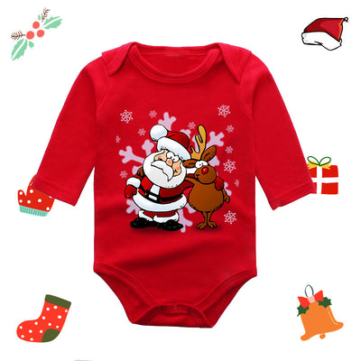 Mameluco Largo Rojo con Diseño de Alce para Bebé Recién Nacido - Image 8