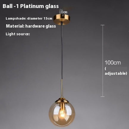 Lámpara de Techo Colgante Esférica de Cristal Moderno - Image 6