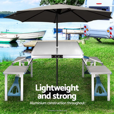 Mesa y Silla Plegable de Aluminio para Camping, Asados y Picnics - Image 6