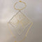 Beach Accessory Water Diamond Large Peach Heart Tassel Body Chain Gold Plating