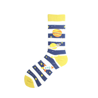 Calcetines de Algodón Estilo Universo Alien para Hombre - Image 10