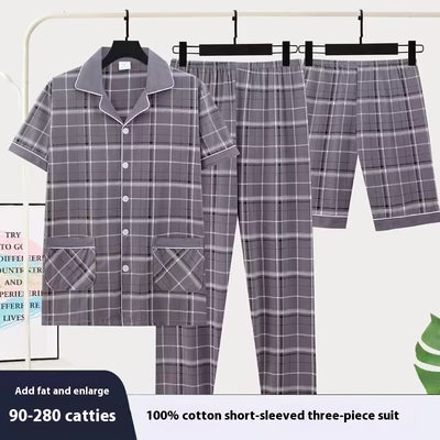 Pijama de Tres Piezas Manga Corta para Hombre - Image 7