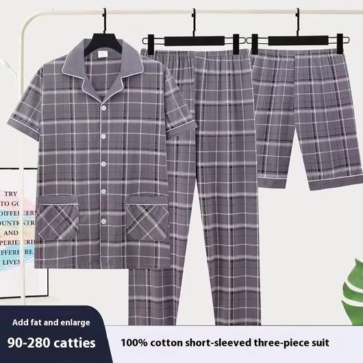 Pijama de Tres Piezas Manga Corta para Hombre - Image 7