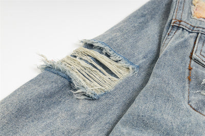 Chaqueta Denim con Costuras de Encaje y Detalles Rotos - Image 22