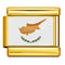 Dorado Background World Flag Photo Epoxy Italian Module Bracelet ICY0001CY Cyprus