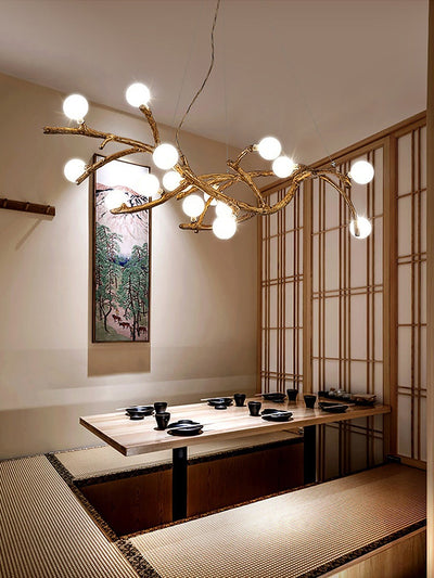 Lámpara Decorativa Rama Árbol Zen Estilo Wabi-sabi para Restaurantes - Image 11