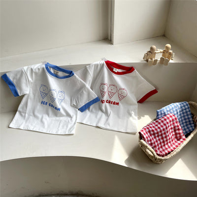 Conjunto Infantil Helado a Cuadros - Playera Manga Corta - Image 10