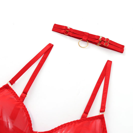 Conjunto de Lencería Sexy con Cinturón de Ligas de Tres Piezas - Image 25