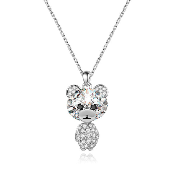 Collar Clavícula Temperamento Coreano con Diamantes Completos
