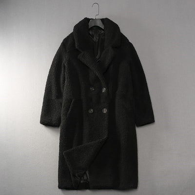 Abrigo Teddy Oversized Tipo Solapa Largo Suave Efecto Gamuza - Image 7