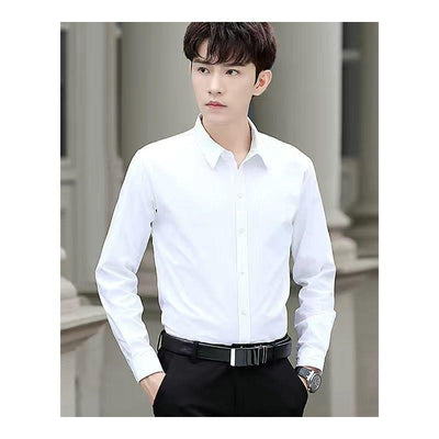 Camisa Blanca Manga Larga Slim Fit para Hombre - Versátil y Elegante - Image 5