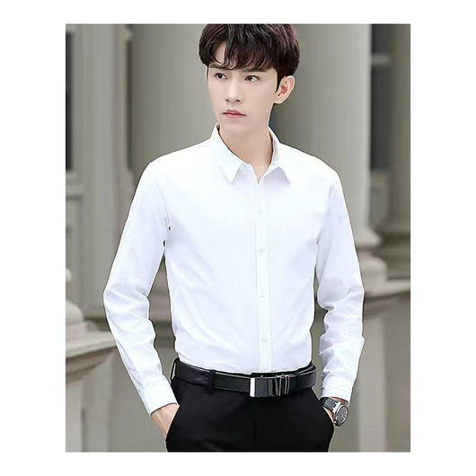 Camisa Blanca Manga Larga Slim Fit para Hombre - Versátil y Elegante - Image 5