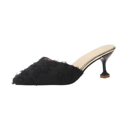 Pantuflas Stiletto de Gamuza Coreanas para Mujer - Image 4