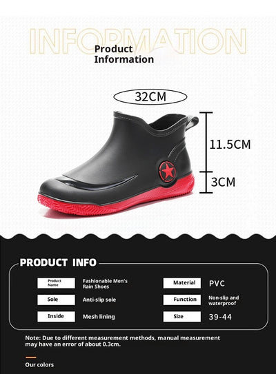Botas Cortas Impermeables para Hombre - Diseño Moderno, Suela Antideslizante - Image 21