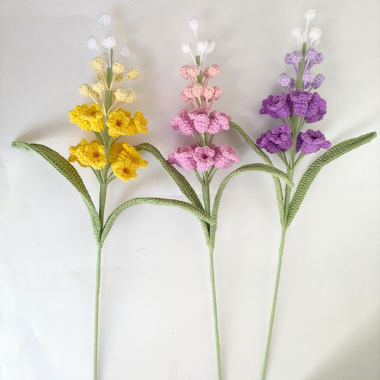 Ramo de Jacinto de Uva Tejido a Mano - Flores Artificiales Acabadas