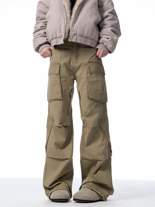 Pantalones Cargo Retro Sueltos con Múltiples Bolsillos - Image 18