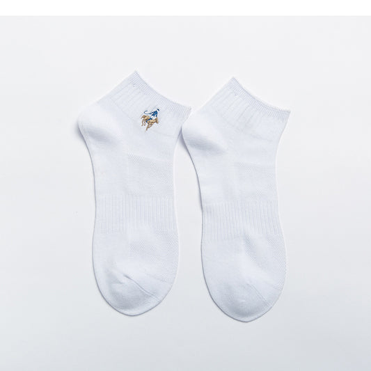 Calcetines Náuticos de Algodón Transpirable con Doble Aguja