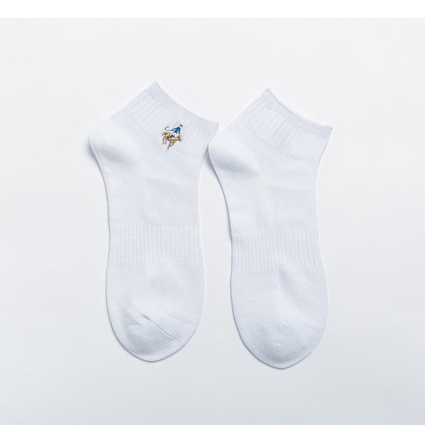 Calcetines Náuticos de Algodón Transpirable con Doble Aguja