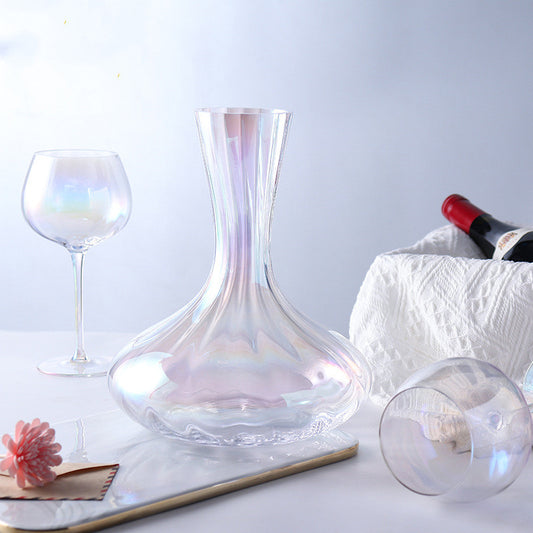 Juego de Copas para Vino con Vertedor de Cristal