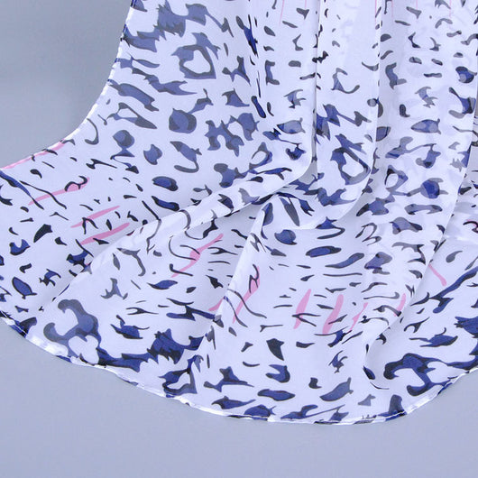 Pañuelo Largo de Gasa con Estampado de Leopardo para Mujer - Image 3