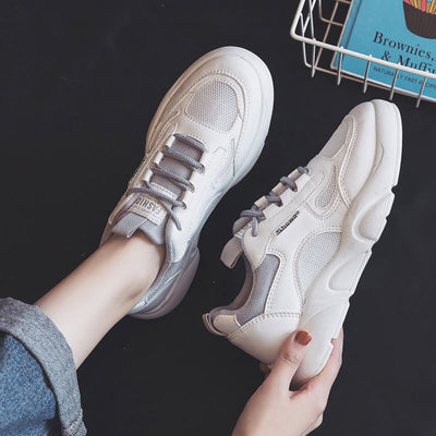 Zapatillas Deportivas Blancas de Malla Coreana - Comodidad Versátil para Diario - Image 3