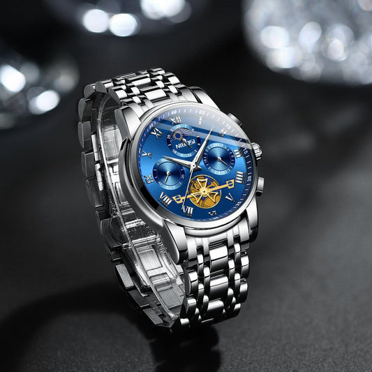 Reloj Mecánico para Hombre con Diseño Skeleton Casual
