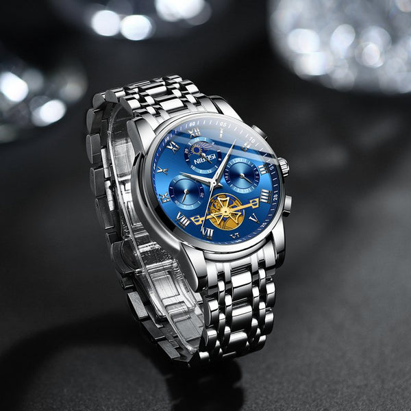 Reloj Mecánico para Hombre con Diseño Skeleton Casual
