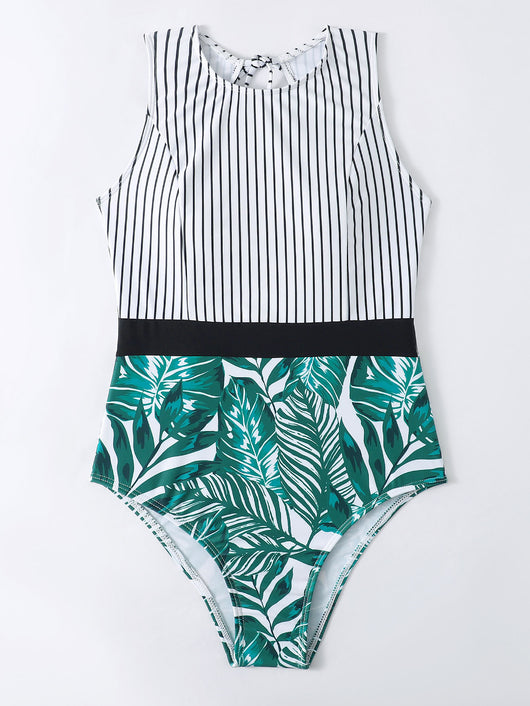 Traje de Baño Enterizo Estampado con Tirantes Ajustables para Mujer - Image 17