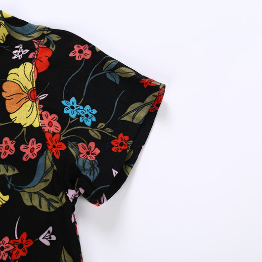 Camisa Infantil con Estampado Floral y Cuello Solapa - Image 9