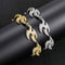 Pulsera Geométrica Golondrina con Micro Diamantes - Accesorio Hip Hop