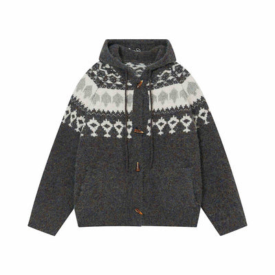 Cardigan Tejido con Capucha para Parejas - Suéter Grueso y Cálido - Image 7