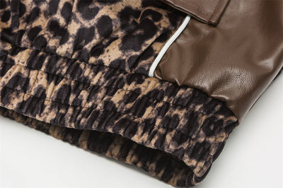 Chaqueta de Cuero PU con Detalles Leopardo - Image 11