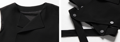 Camisa Casual de Botones Diseño Blanco y Negro con Detalle de Color Contrastante - Image 12