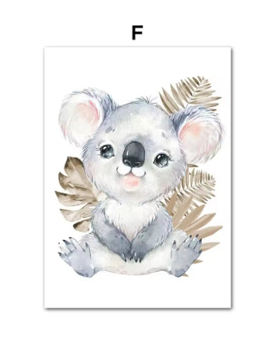 Cuadro Decorativo Lienzo Animales de la Selva para Habitación Infantil - Image 4