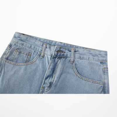 Pantalones Vaqueros Hombre Estilo Hong Kong Corte Recto Suelto Tendencia - Image 10