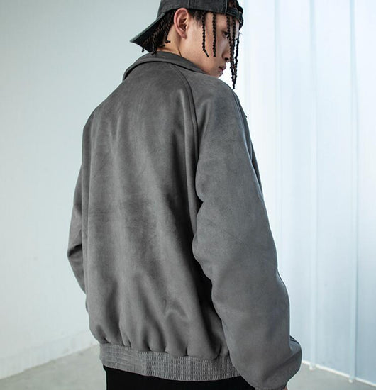 Chaqueta de Béisbol Suede Desgastada para Hombre - Image 7