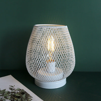 Lámpara de Escritorio Estilo Retro con Jaula de Pájaro Hueca - Luz Nocturna a Batería - Image 2