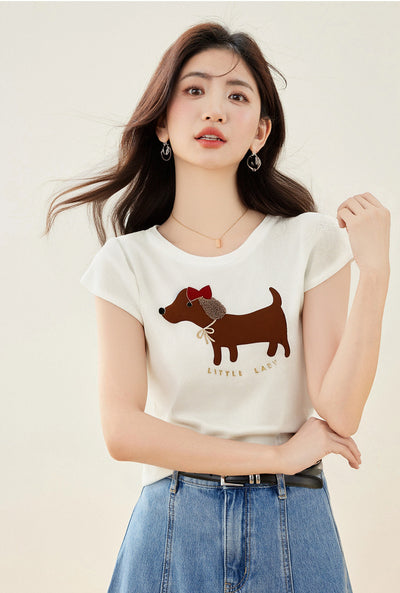 Chaleco Casual sin Mangas con Estampado de Cachorros y Mangas Murciélago - Image 12