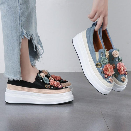Zapatos Plataforma Estilo Coreano para Mujer - Primavera