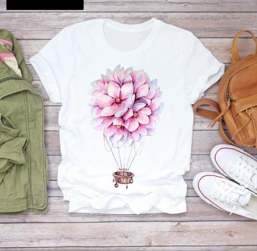 Blusa Suelta con Estampado para Mujer - Cuello Redondo - Image 6
