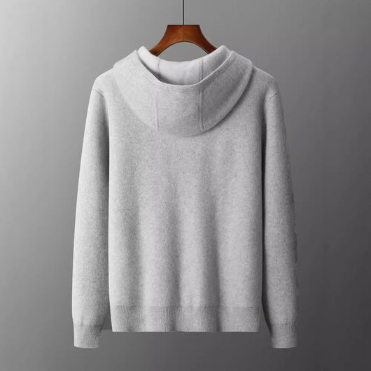 Cardigan Suéter de Punto Suelto con Capucha para Hombre - Image 4