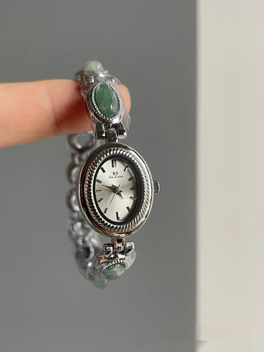 Reloj de Pulsera Jade Ovalado con Esfera Pequeña para Mujer - Image 6