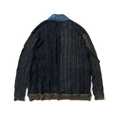 Chamarra Suéter Vintage Lavado Twist para Hombre - Image 3