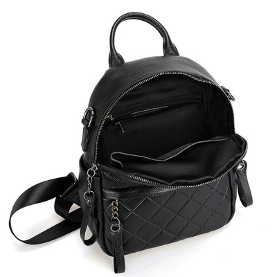 Mochila de Cuero Compacta Multiusos con Compartimento Perfumado - Image 8