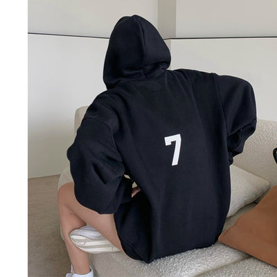Sudadera Hoodie Suelta Estampada para Mujer - Image 9