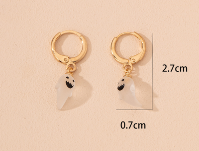 Aretes con Fantasmas, Calaveras y Murciélagos para Halloween - Image 9