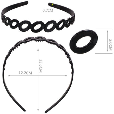 Diadema de Moño con Efecto Spray Negro para Mujer - Image 3