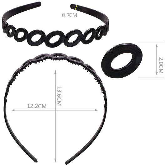 Diadema de Moño con Efecto Spray Negro para Mujer - Image 3