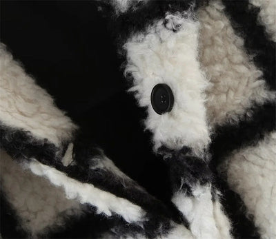 Abrigo Polo Cuadros Suelto - Estilo Moderno - Image 18