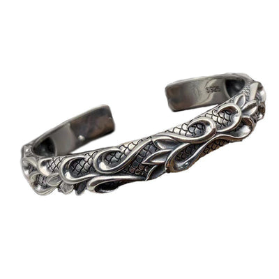 Pulsera de Plata Esterlina S925 Estilo Retro para Hombre con Acabado Envejecido - Image 9